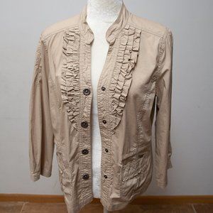 Christopher & banks brown tan Blazer size M